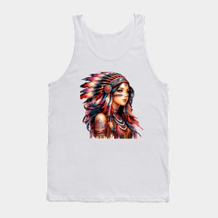 Native American Beauty, The Rising Sun | Catsie Cat Tank Top